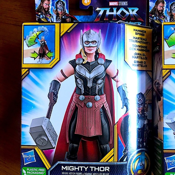 Marvel Studios Thor-Love And Thunder. Mighty-Thor & Thor Deluxe Action Figures. - Picture 4 of 8